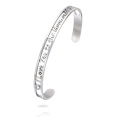 6MM I love you the moon hollow-carved design cuff bracelet Bangle
